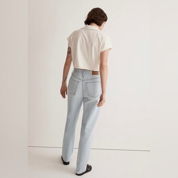 Madewell The Slouchy Boyjean Light Wrightlane Wash Ripped Edition Boyfriend 32 - Picture 4 of 16